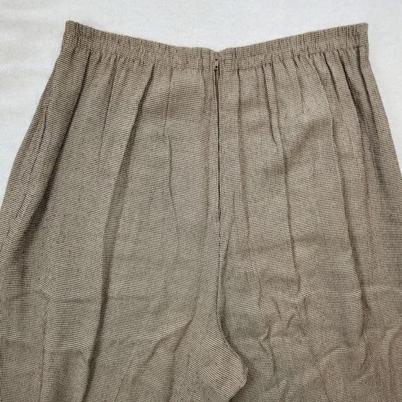 Vintage VIRGO II Lightweight Pantsuit Brown and Tan Houndstooth Size 8 - Picture 8 of 10